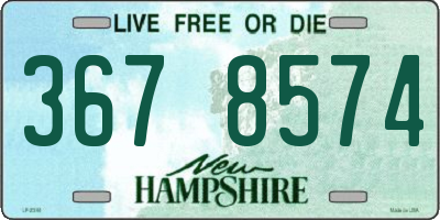 NH license plate 3678574
