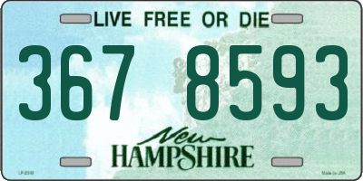 NH license plate 3678593