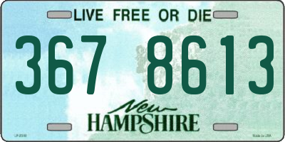 NH license plate 3678613