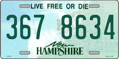 NH license plate 3678634