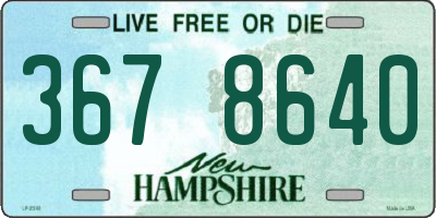 NH license plate 3678640