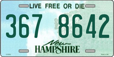 NH license plate 3678642