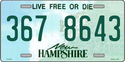 NH license plate 3678643