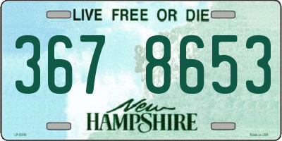 NH license plate 3678653