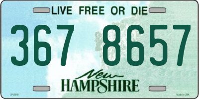 NH license plate 3678657