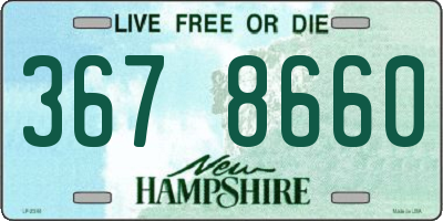 NH license plate 3678660