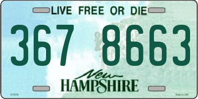 NH license plate 3678663