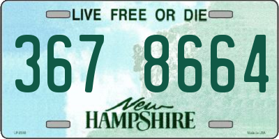 NH license plate 3678664