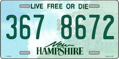 NH license plate 3678672
