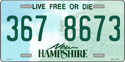 NH license plate 3678673