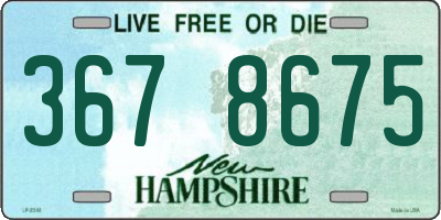 NH license plate 3678675