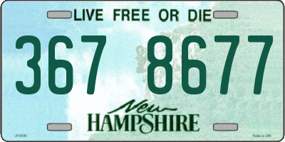 NH license plate 3678677