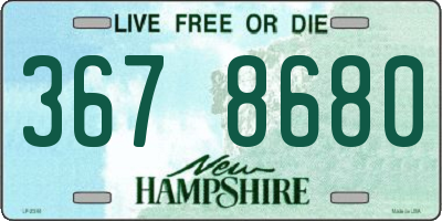 NH license plate 3678680