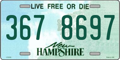 NH license plate 3678697
