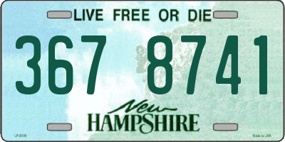 NH license plate 3678741