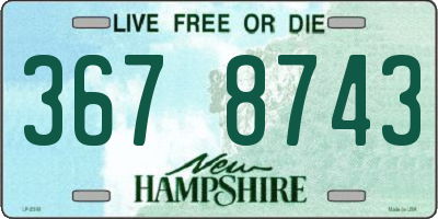 NH license plate 3678743