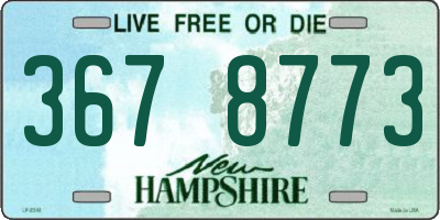 NH license plate 3678773