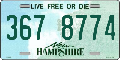 NH license plate 3678774