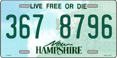 NH license plate 3678796