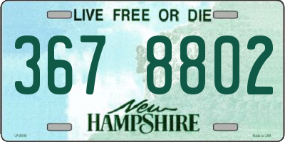 NH license plate 3678802