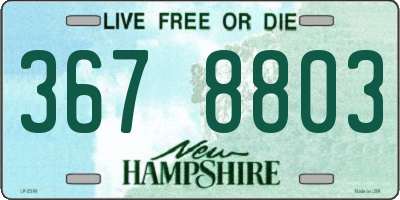 NH license plate 3678803