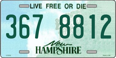 NH license plate 3678812