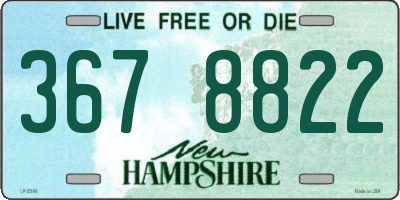 NH license plate 3678822