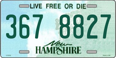 NH license plate 3678827