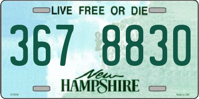 NH license plate 3678830