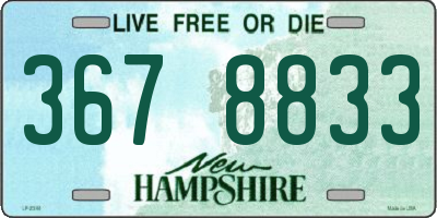 NH license plate 3678833