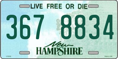 NH license plate 3678834