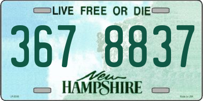 NH license plate 3678837