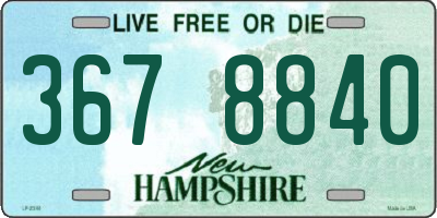 NH license plate 3678840