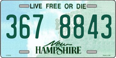 NH license plate 3678843