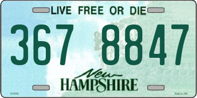 NH license plate 3678847