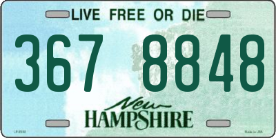 NH license plate 3678848