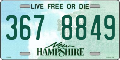 NH license plate 3678849