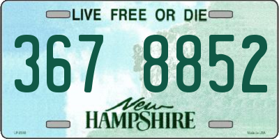 NH license plate 3678852