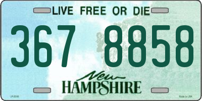 NH license plate 3678858