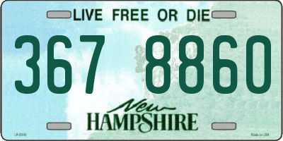 NH license plate 3678860