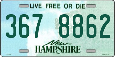NH license plate 3678862
