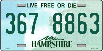 NH license plate 3678863