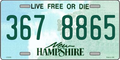 NH license plate 3678865