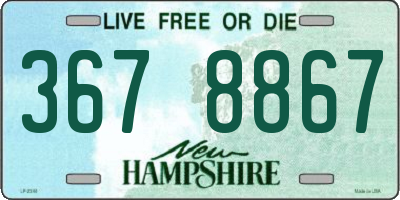 NH license plate 3678867