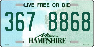 NH license plate 3678868