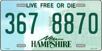 NH license plate 3678870