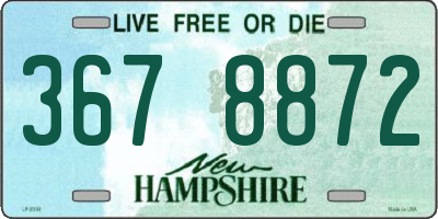 NH license plate 3678872