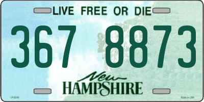 NH license plate 3678873