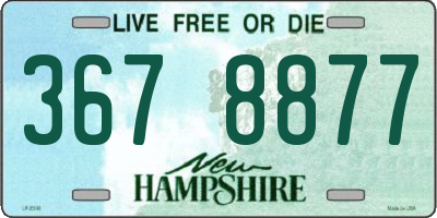 NH license plate 3678877