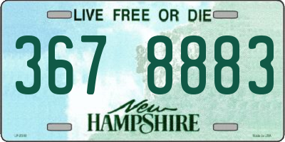 NH license plate 3678883